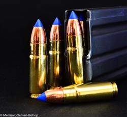 458 SOCOM 300 grain TTSX Solid Copper Ammunition  displayed in magazine.