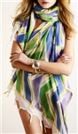 Ananda by Erika Falconeri Zig Zag Handpainted Wrap