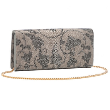 VIVO Vine Print Genuine Shagreen Perfect Clutch