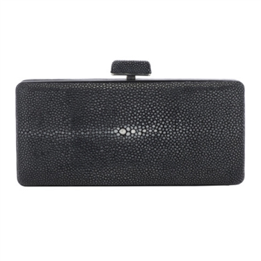 Vivo Genuine Shagreen Box Clutch