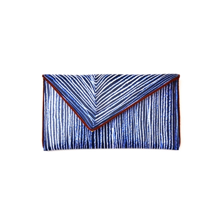 Kent Stetson Blue Topographic Clutch