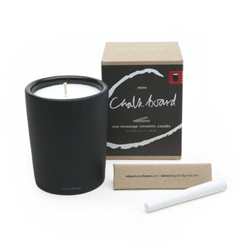 Mine Design Chalkboard Candle