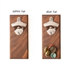 Wood Thumb Magnetic Bottle Opener - Solid Walnut