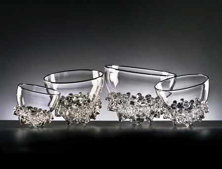 Axiom Glass Clear Thorn Vessels