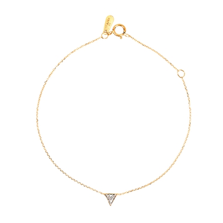 Adina Reyter Super Tiny Solid Pave Triangle Bracelet