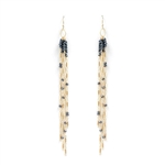 Rebecca Scott Tassel Earrings in Midnight Spinel