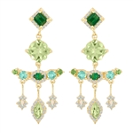 Eden Presley Green Dangly Earrings