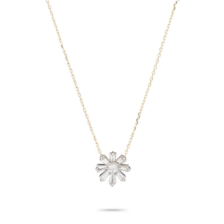 Adina Reyter Diamond Baguette Flower Necklace