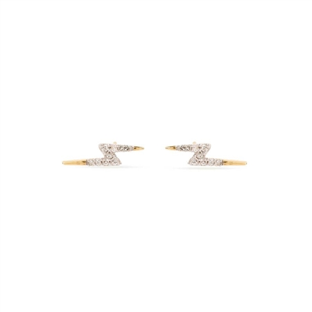 Adina Reyter Tiny PavÃ© Lightning Bolt Posts