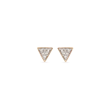 Adina Reyter Super Tiny Solid PavÃ© Triangle Posts