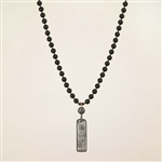 Alyce Ross Designs The Coin Necklace - Matte Black Onyx