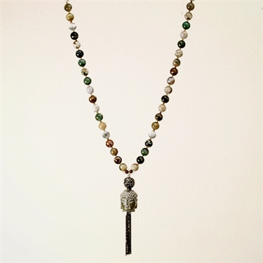 Alyce Ross Designs Ocean Jasper & Buddha Necklace