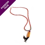 EXCLUSIVE - The Pink Happiness Necklace - Wood Dragon & Pyrite e By Alyce Ross Designs