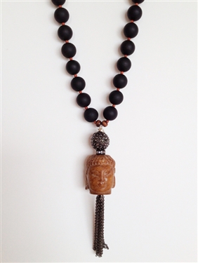 Black Buddha Necklace by Alyce Ross Designs