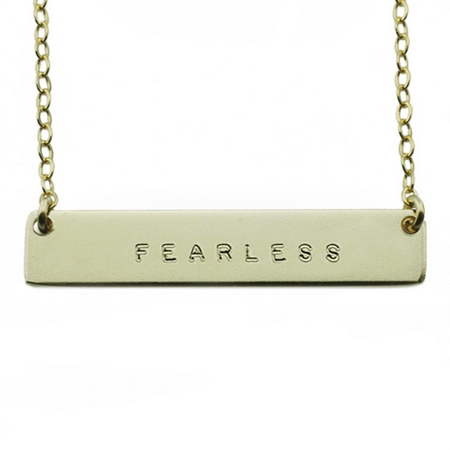 The Urban Smith The Name Plate Necklace - FEARLESS