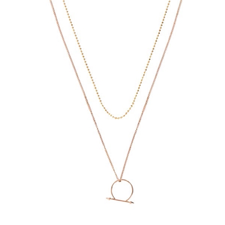 Luv Aj The Barbell Ring Charm Necklace