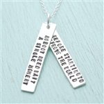 Chocolate and Steel Anne Frank Quote Necklace