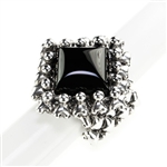 Sergio Gutierrez SG Liquid Metal Ring with Stone PR RING1