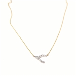 Alef Bet Jewelry by Paula Wishbone Diamond Necklace