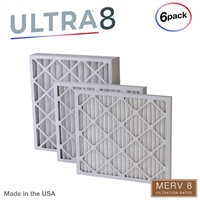 Ultra8 16x25x5 MERV 8 HVAC Air Filter (6 Pack) - Fits Some HONEYWELL Units