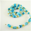 Vintage Glass Beads from India - Blue Oval - 5mm x 8mm