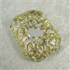 Vintage Acrylic Cabochon - Filigree Foil-Back - 40mmx30mm