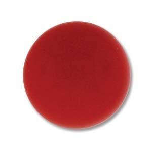 Czech Glass Cabochon - 18 mm round - 2 per package - Red Coral