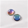 Czech Glass Cabochon - 18 mm round - 2 per package - BACKLIT PETROLEUM