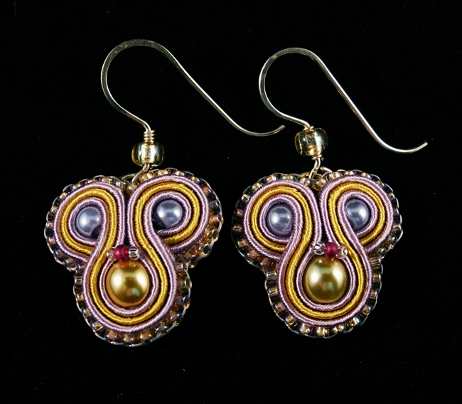 Golden Lilac - Earrings - #1430