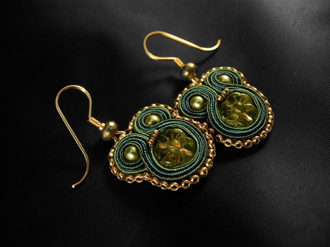Anything Green is Mine - Earrings - #1698