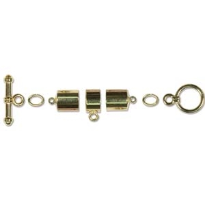 Kumihimo Finding Set - 8mm - gold plate