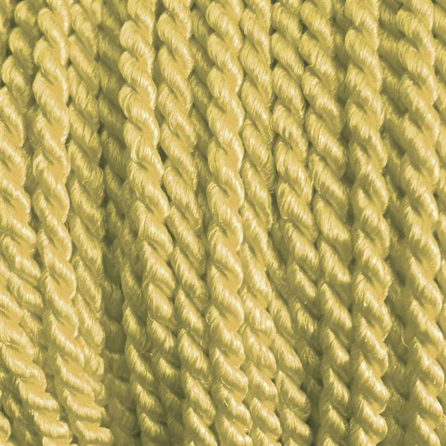 1 yd. 2.5 mm Twisted Rayon Cord - color "Roman Gold"