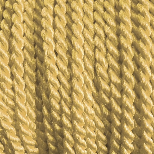 1 yd. 2.5 mm Twisted Rayon Cord - color "Old Gold"