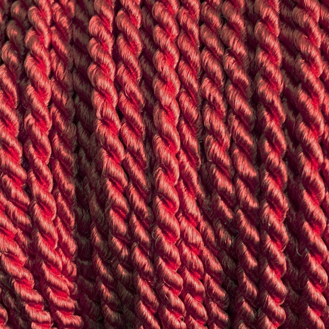 1 yd. 2.5 mm Twisted Rayon Cord - color "Maroon"