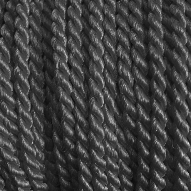 1 yd. 2.5 mm Twisted Rayon Cord - color "Black"