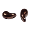 Zoliduos - 5x8mm 2-hole bead - RIGHT - 25 PER BAG - DARK BRONZE