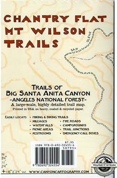 Map- Chantry Flat Mt. Wilson Trails (Ca)