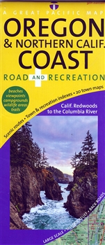 Oregon and Northern California Coast Road and Recreation map