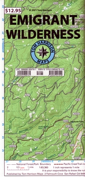 Emigrant Wilderness Hiking Map