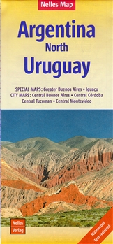 Road Map of Argentina North, plus Uruguay
