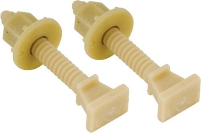 Closet Bolts (Pair) 5/16"x2-1/2" PVC w/ Nut