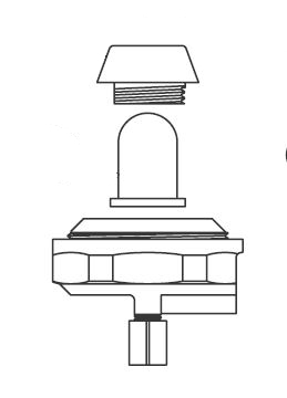 Acorn 2566-150-001 S/T Back Outlet Pushbutton (-PBH)