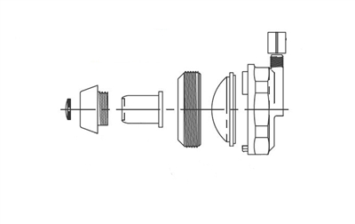 Acorn 2566-201-001 Hot Side Outlet Pushbutton (-PBH)