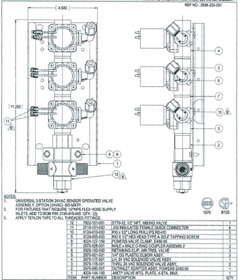 Acorn 2598-223-001 Three Station Safety - Trol Assembly