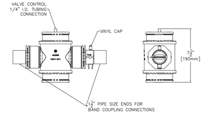 AcornVac VACV0020-001 (Old 2801-021-001) 1-1/2"x 1-1/2" Extraction Valve