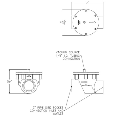 ACORNVAC 2801-100-001 2" SWING CHECK VALVE