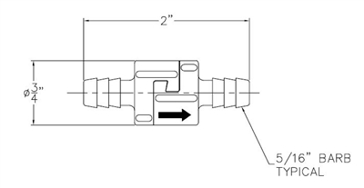 ACORNVAC 2803-007-000 MINI RED CHECK VALVE