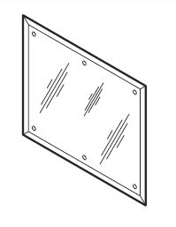 Metcraft 29270 A752 Mirror - 12.5â€ x 16â€ ADA Front Mounted