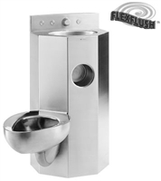 Metcraft 3118-45R&L 18" Toilet-Lavatory Comby