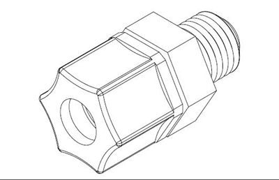 Willoughby 321010 Connector, Ferrule, 3/8" Tube X 1/4" MPT